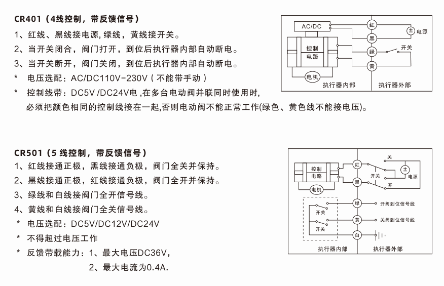 精小型電動(dòng)球閥接線圖