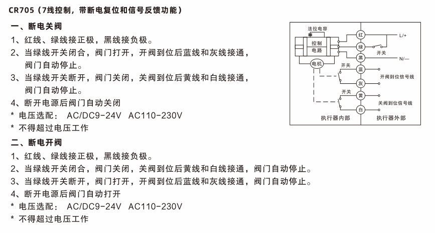 精小型電動(dòng)球閥接線圖