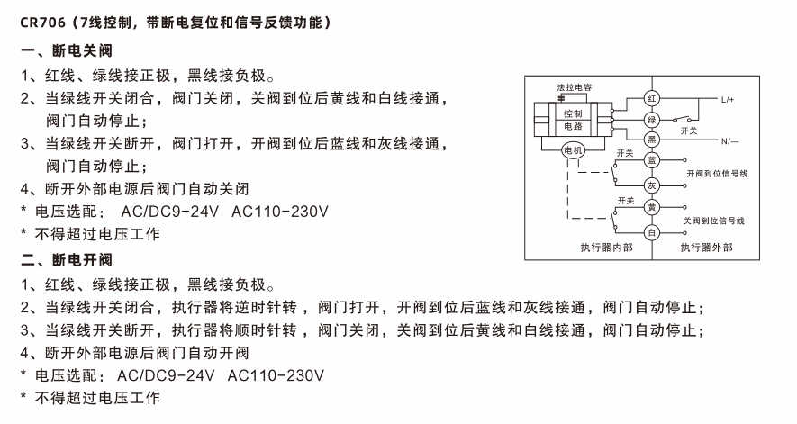 精小型電動(dòng)球閥接線圖
