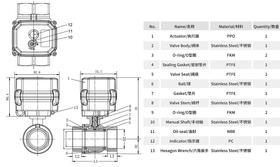 比例調(diào)節(jié)型微型電動不銹鋼螺紋球閥_A150-M系列-零部件材質(zhì)表.jpg