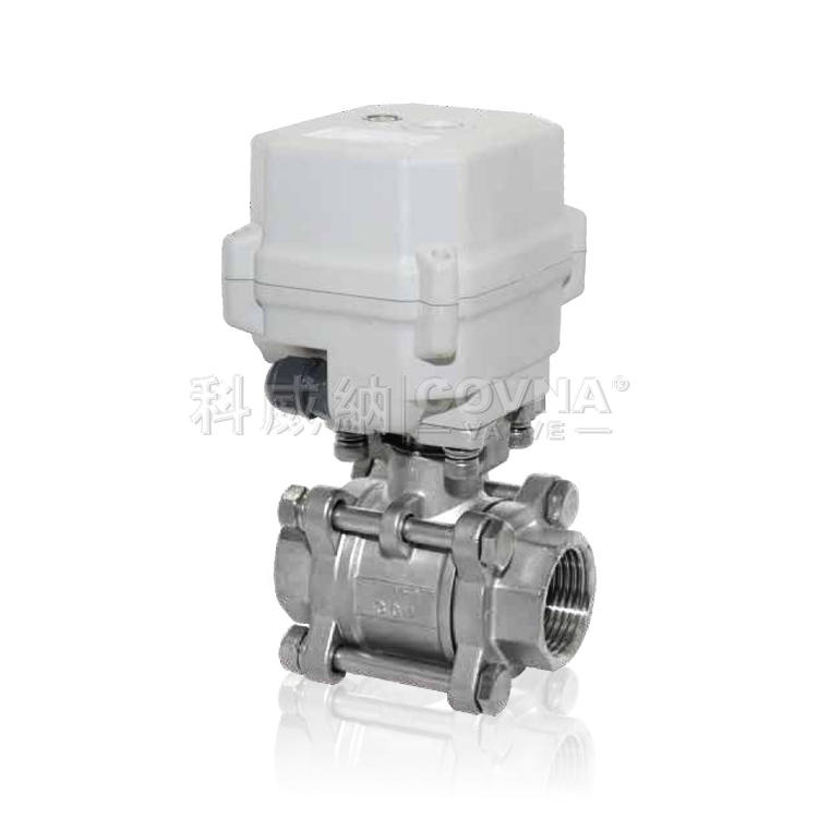 IP68快開高防護(hù)防潮三片式螺紋微型電動球閥_B150-S23-B